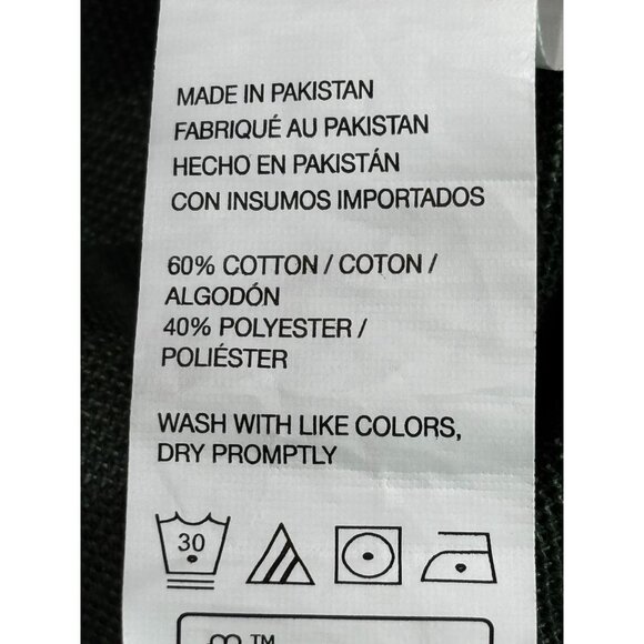 Izod Mens Polo Shirt XXL Green & Blue Striped Cotton Blend - Picture 5 of 9